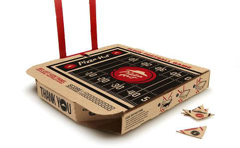Pizza Hut flick football box